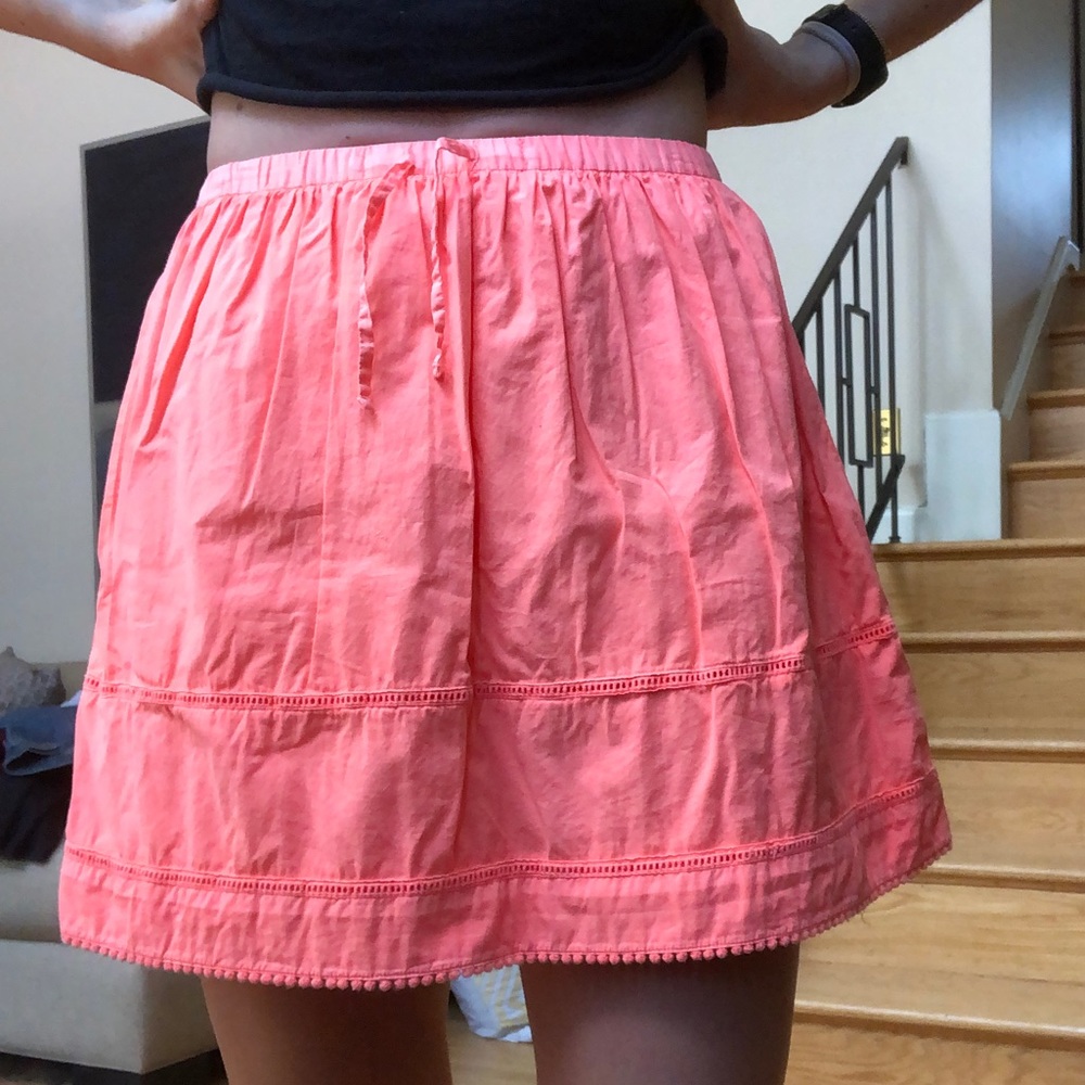 J.Crew Crewcuts kids neon coral skirt
